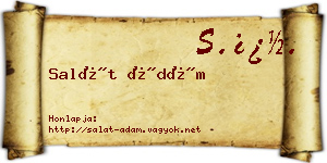 Salát Ádám névjegykártya
